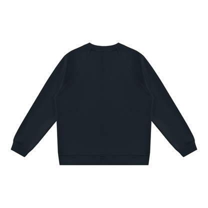 Unisex Regular Fit Crewneck Sweatshirt in navy blue, alternate angle
