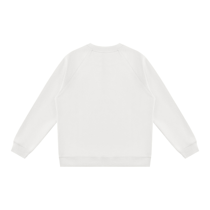 Unisex Regular Fit Crewneck Sweatshirt in white, alternate angle