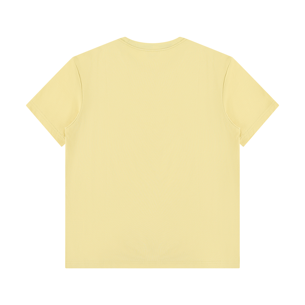 Unisex Regular Fit Crewneck T-Shirt in yellow, alternate angle