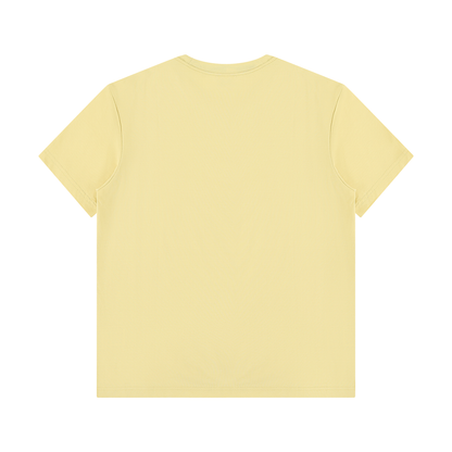 Unisex Regular Fit Crewneck T-Shirt in yellow, alternate angle