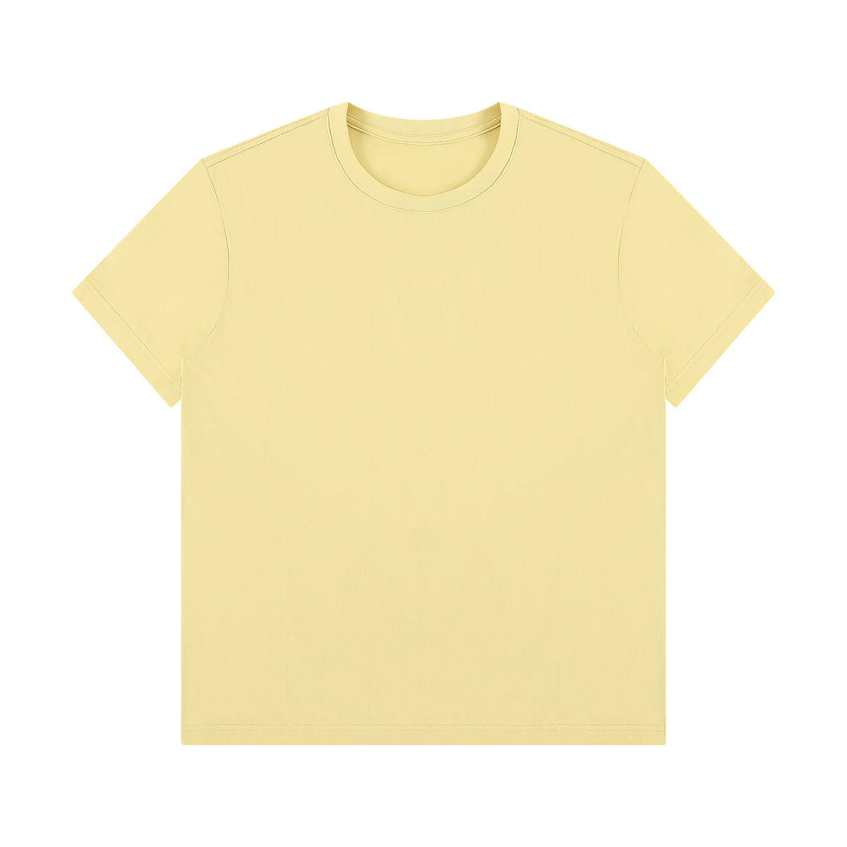 Unisex Regular Fit Crewneck T-Shirt in yellow