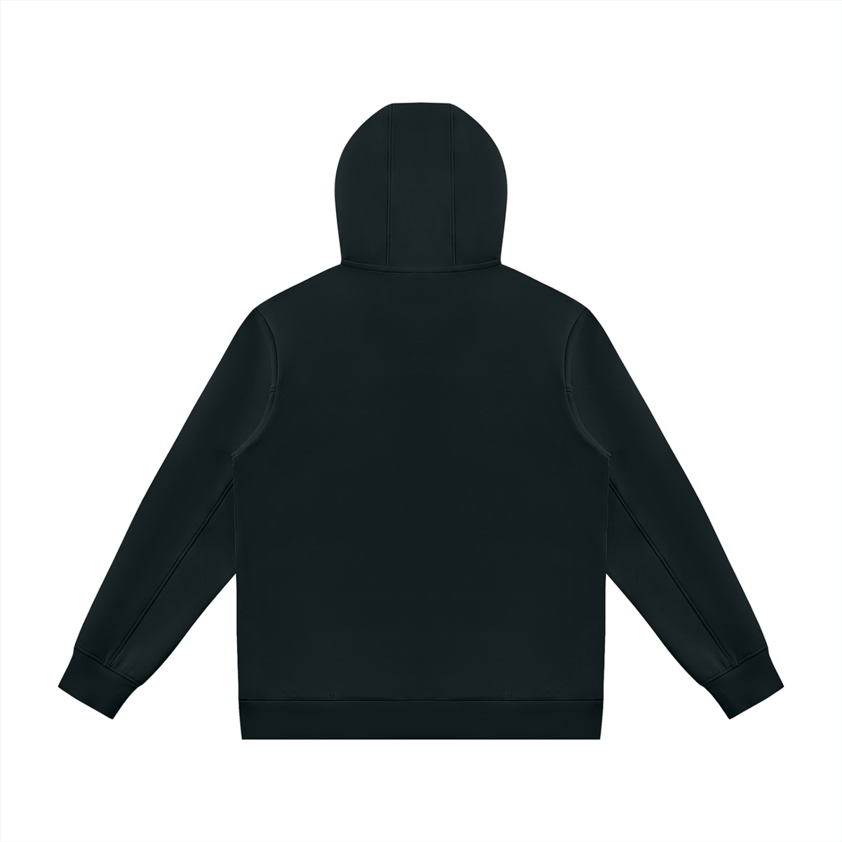 Unisex Regular Fit Full Zip Hoodie in black, alternate angle
