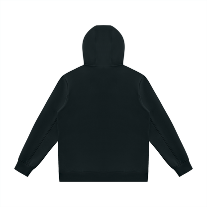 Unisex Regular Fit Full Zip Hoodie in black, alternate angle