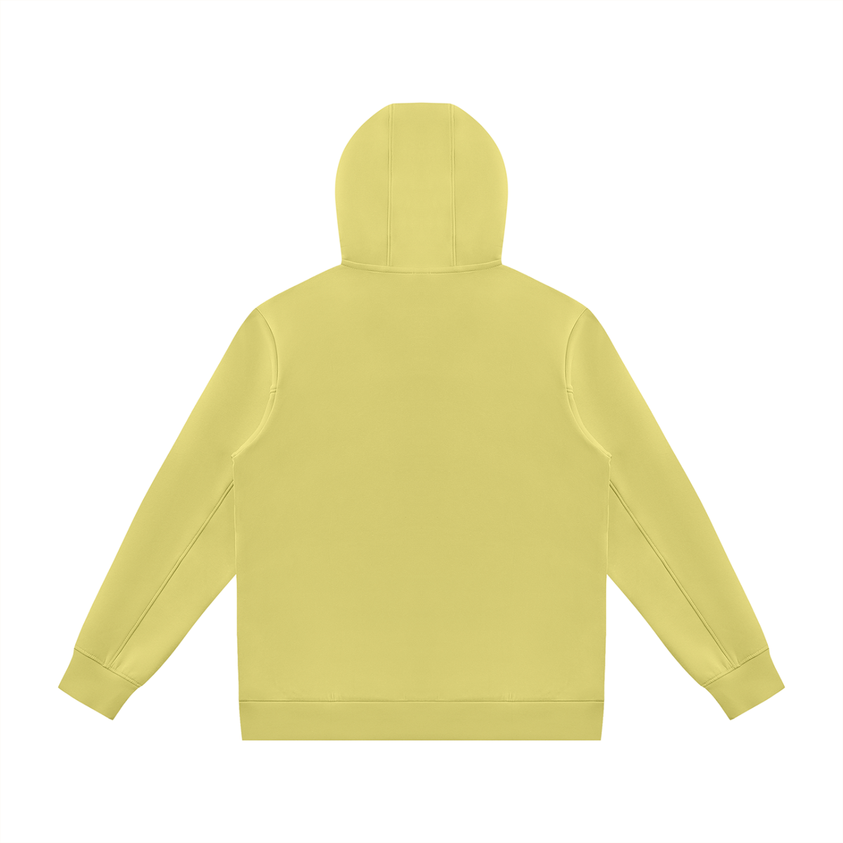 Unisex Regular Fit Full Zip Hoodie in lime yellow, alternate angle