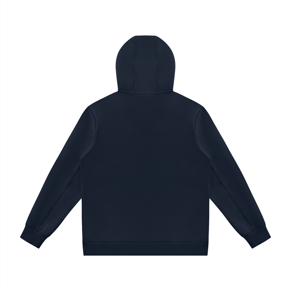 Unisex Regular Fit Full Zip Hoodie in navy blue, alternate angle