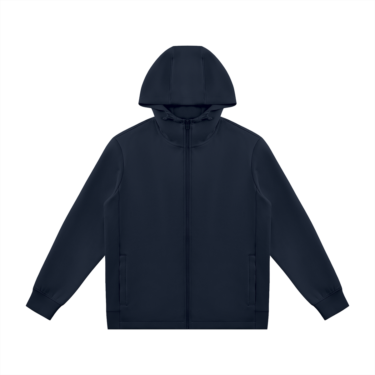 Unisex Regular Fit Full Zip Hoodie in navy blue
