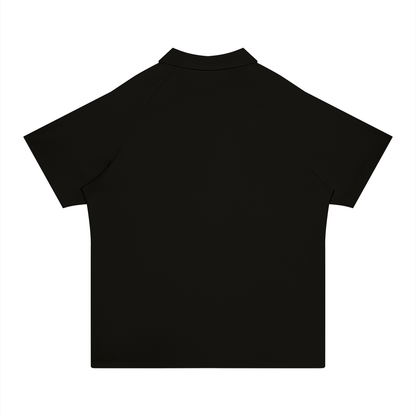 Unisex Regular Fit Polo Shirt in black, alternate angle