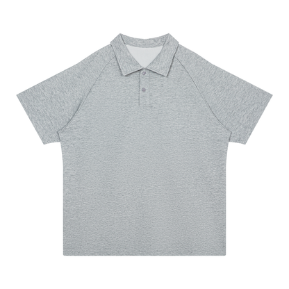Unisex Regular Fit Polo Shirt in flower gray