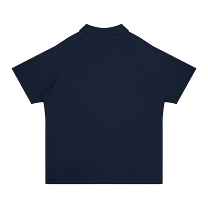 Unisex Regular Fit Polo Shirt in navy blue, alternate angle