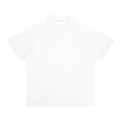 Unisex Regular Fit Polo Shirt in white, alternate angle