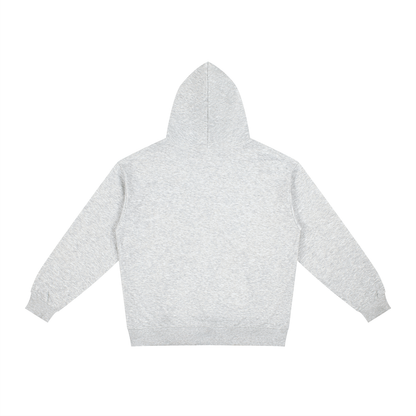 Unisex Relaxed Fit Hoodie in flower gray, alternate angle
