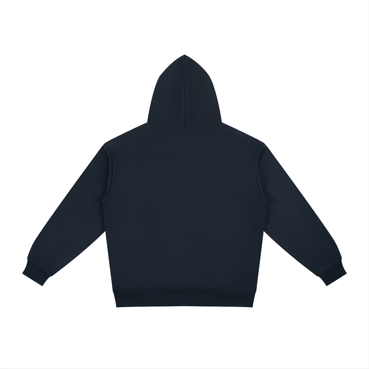 Unisex Relaxed Fit Hoodie in navy blue, alternate angle