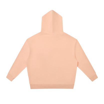 Unisex Relaxed Pullover Hoodie in pink, alternate angle