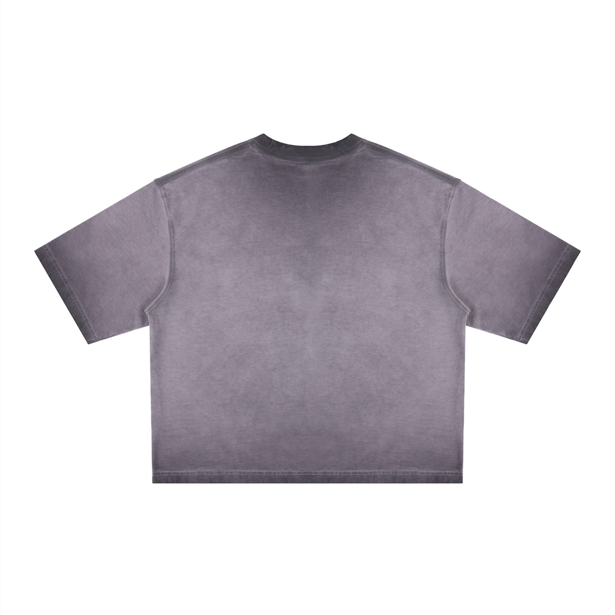 Unisex Reverse Dyed Boxy T-Shirt in ash purple, alternate angle