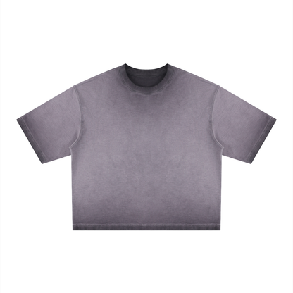 Unisex Reverse Dyed Boxy T-Shirt in ash purple