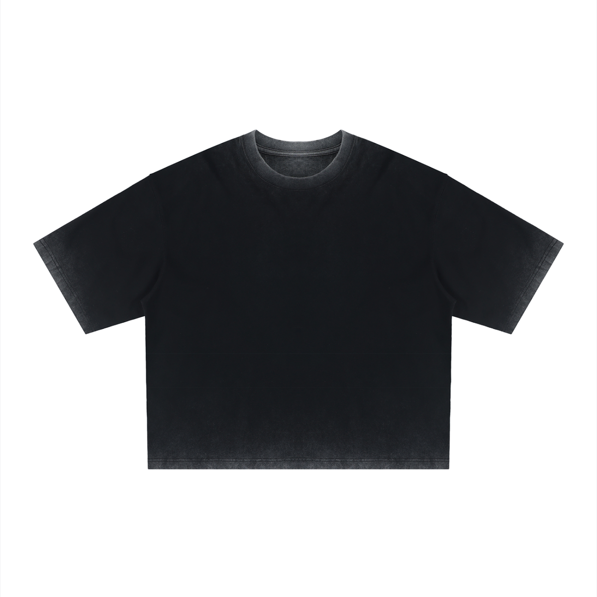 Unisex Reverse Dyed Boxy T-Shirt in black