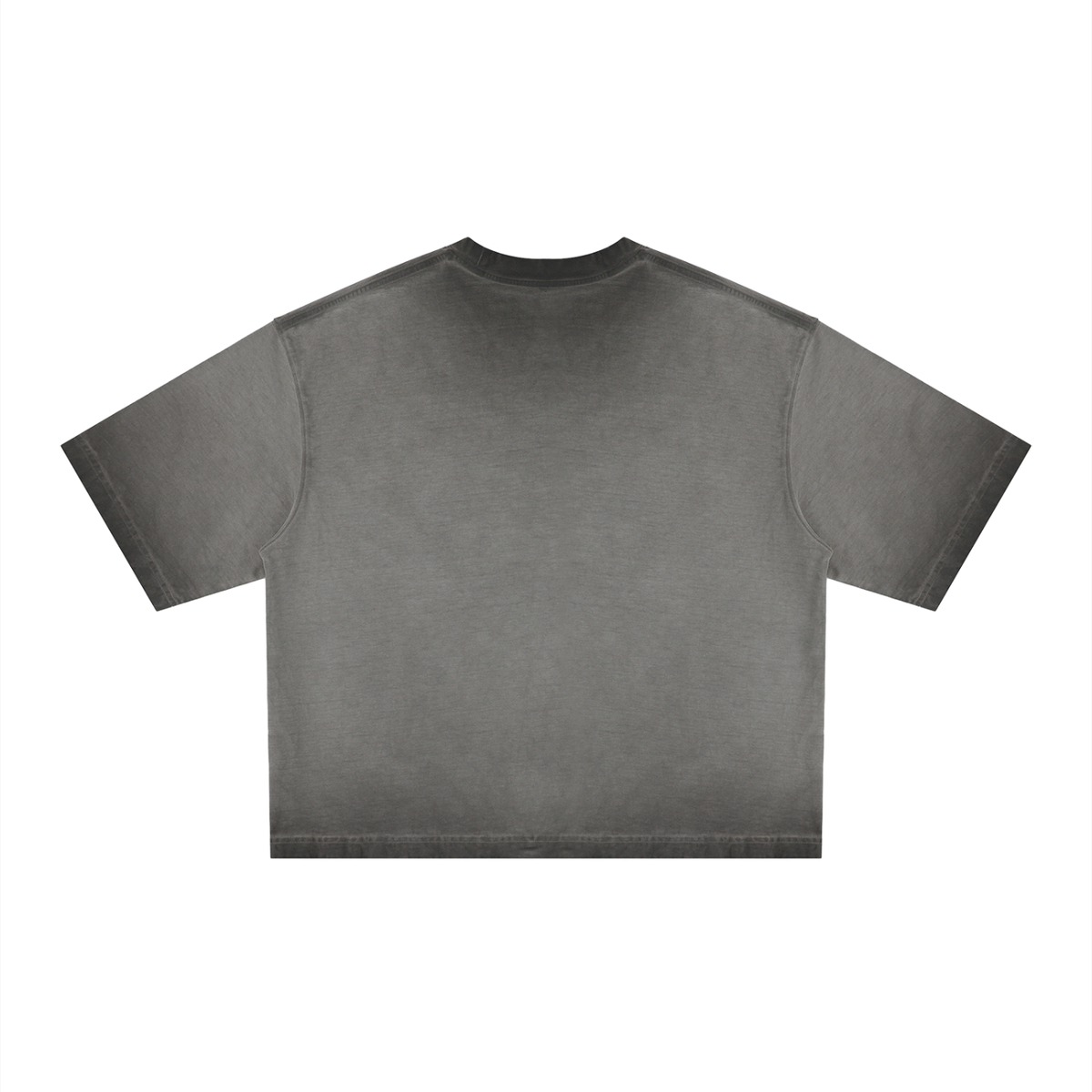 Unisex Reverse Dyed Boxy T-Shirt in gray, alternate angle