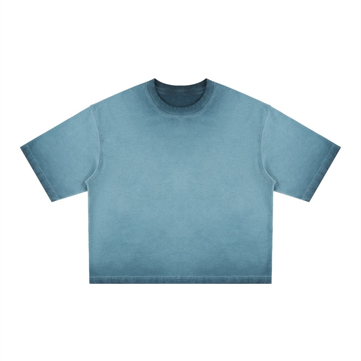 Unisex Reverse Dyed Boxy T-Shirt in gray blue