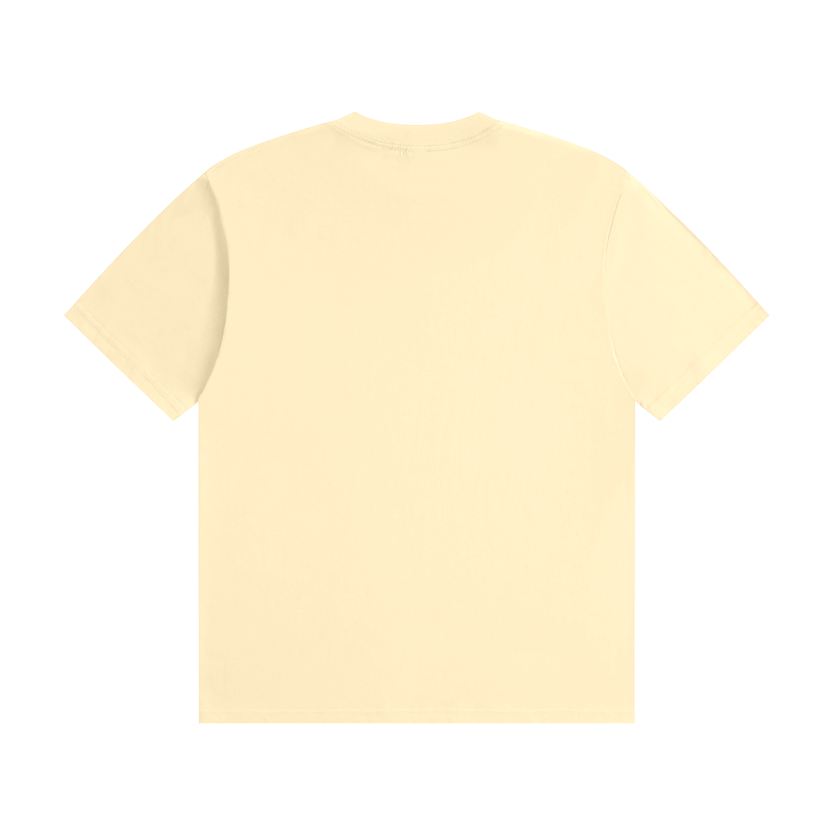 Unisex Seamless Cotton T-Shirt in apricot, alternate angle