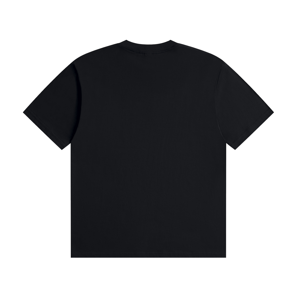 Unisex Seamless Cotton T-Shirt in black, alternate angle
