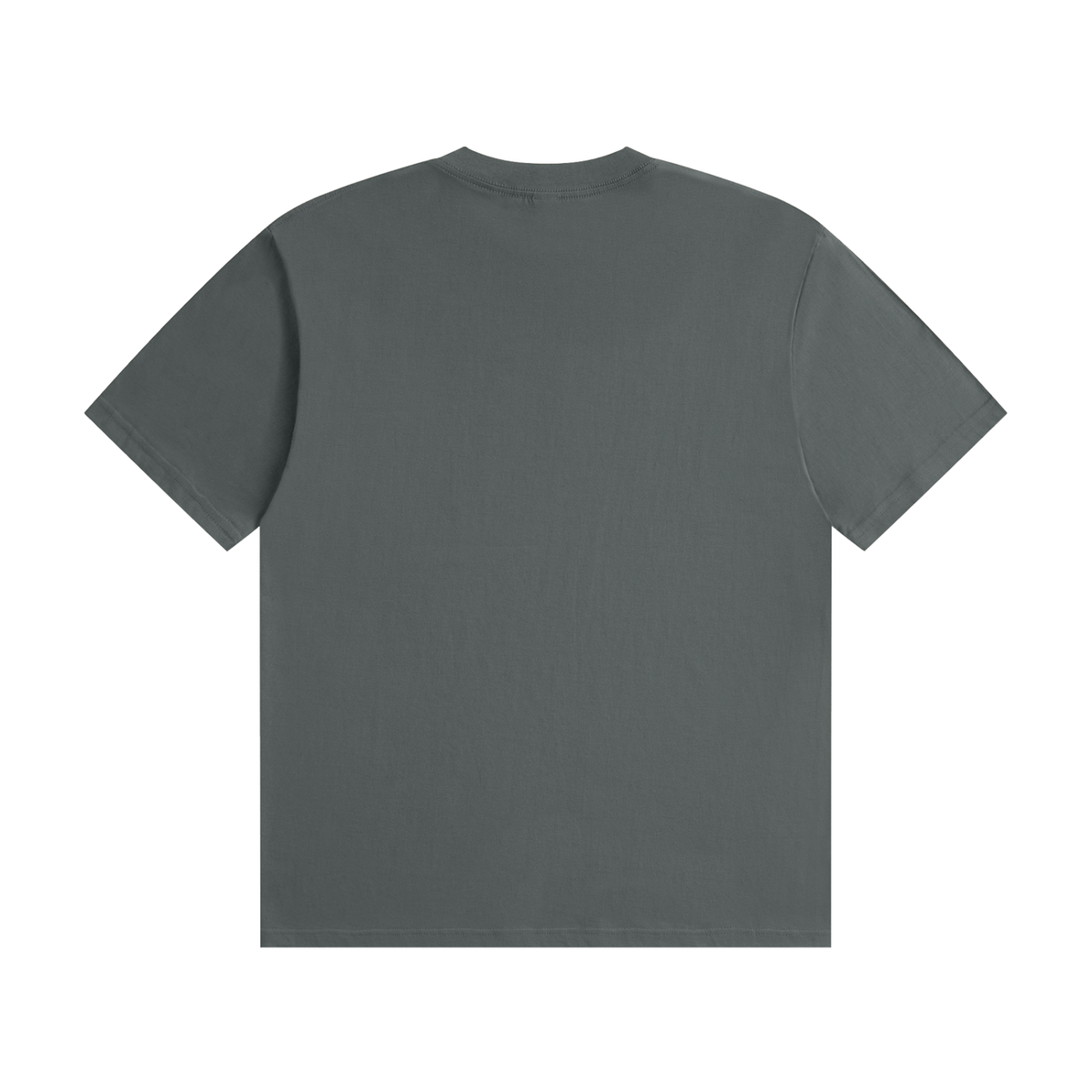 Unisex Seamless Cotton T-Shirt in gray, alternate angle