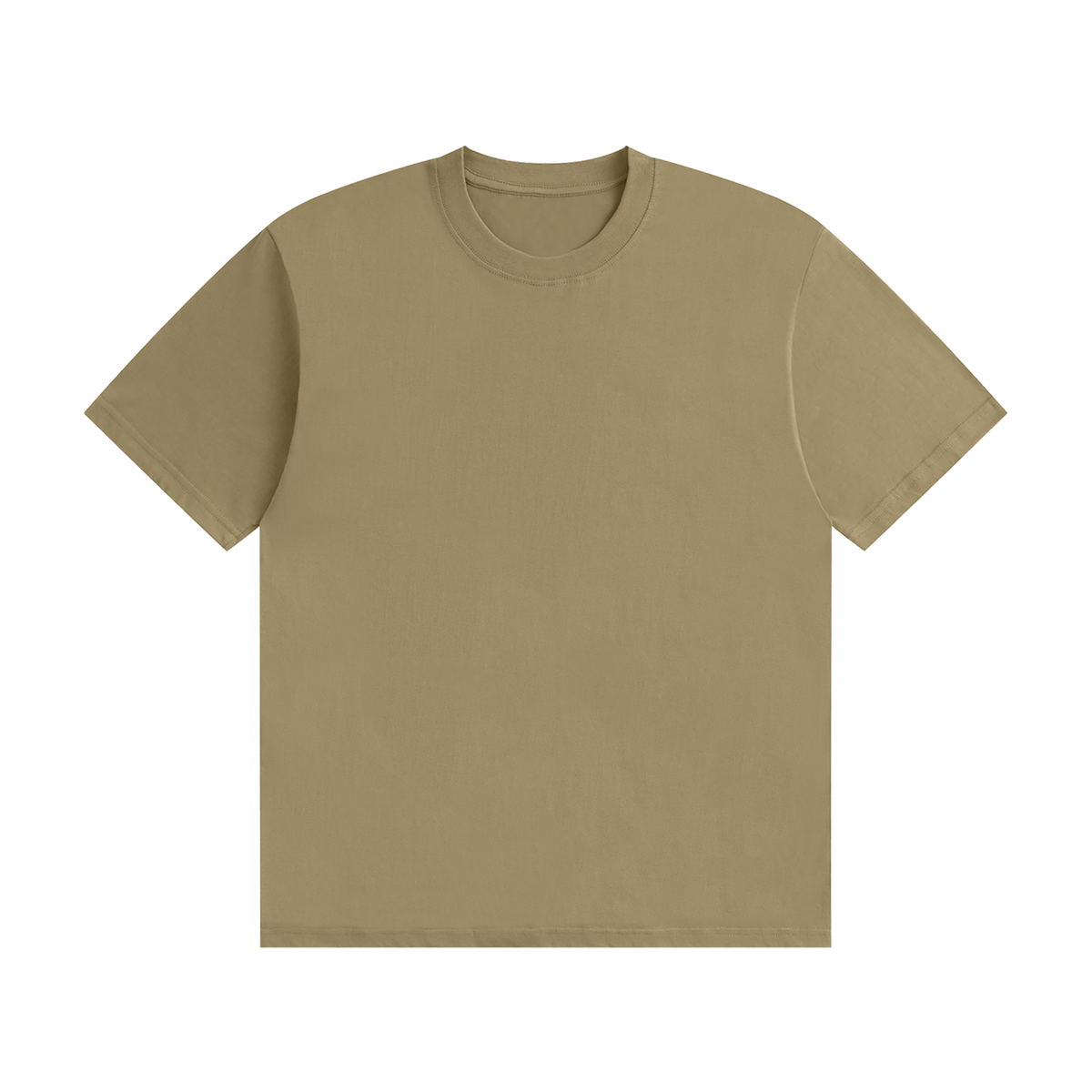 Unisex Seamless Cotton T-Shirt in khaki