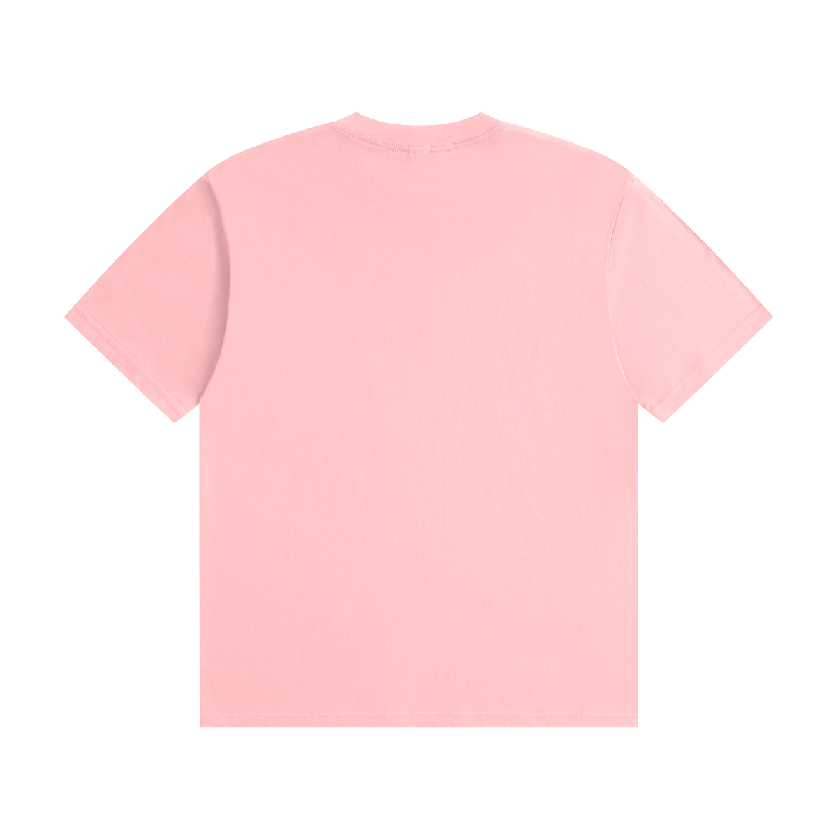 Unisex Seamless Cotton T-Shirt in pink, alternate angle
