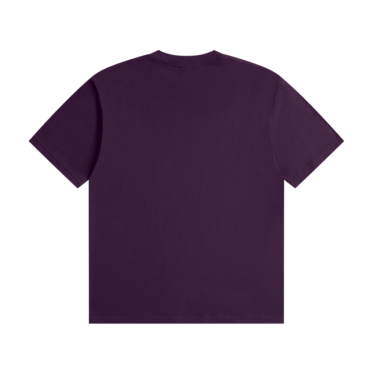 Unisex Seamless Cotton T-Shirt in purple, alternate angle