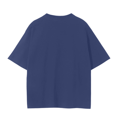 Unisex Seamless T-Shirt in navy blue, alternate angle