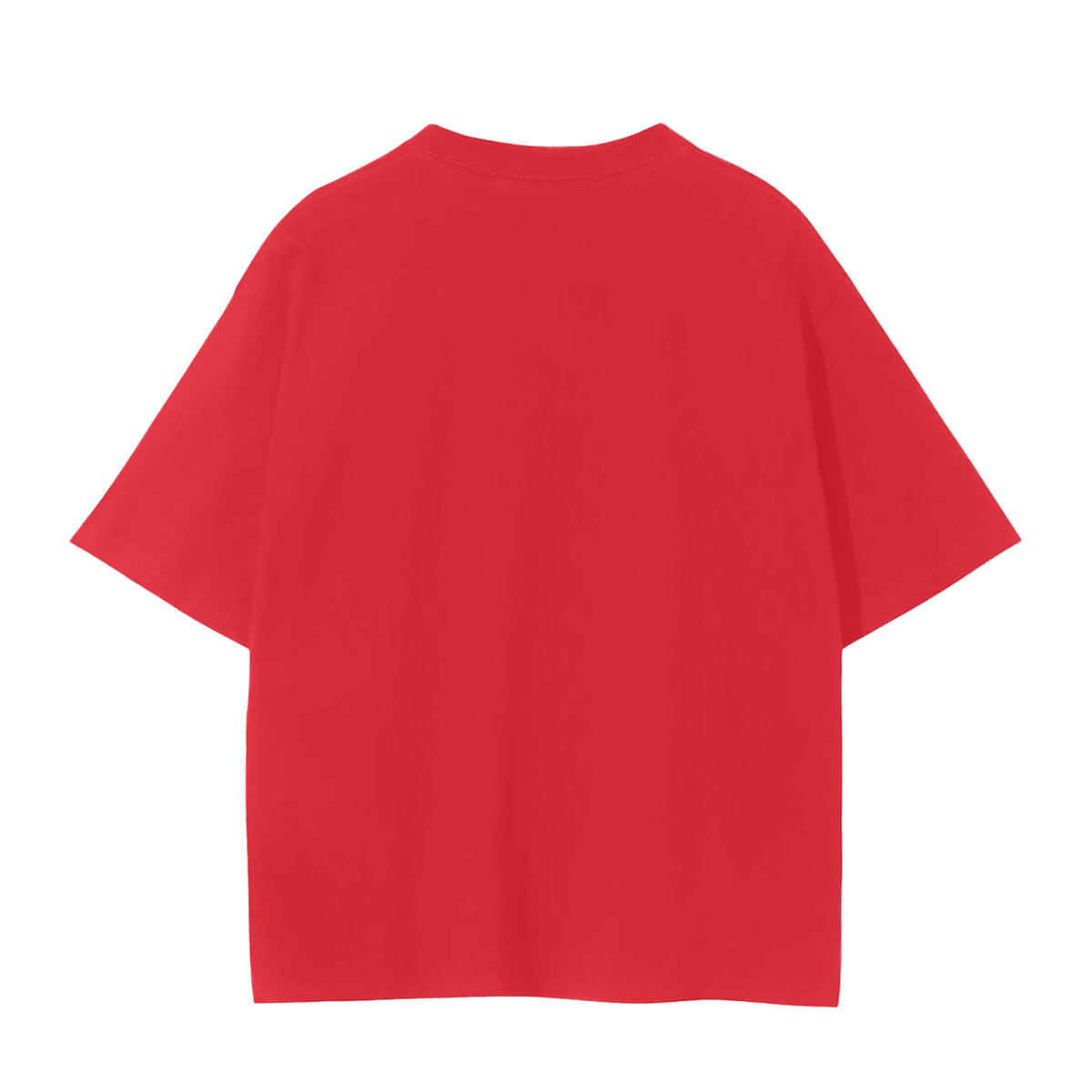Unisex Seamless T-Shirt in red, alternate angle