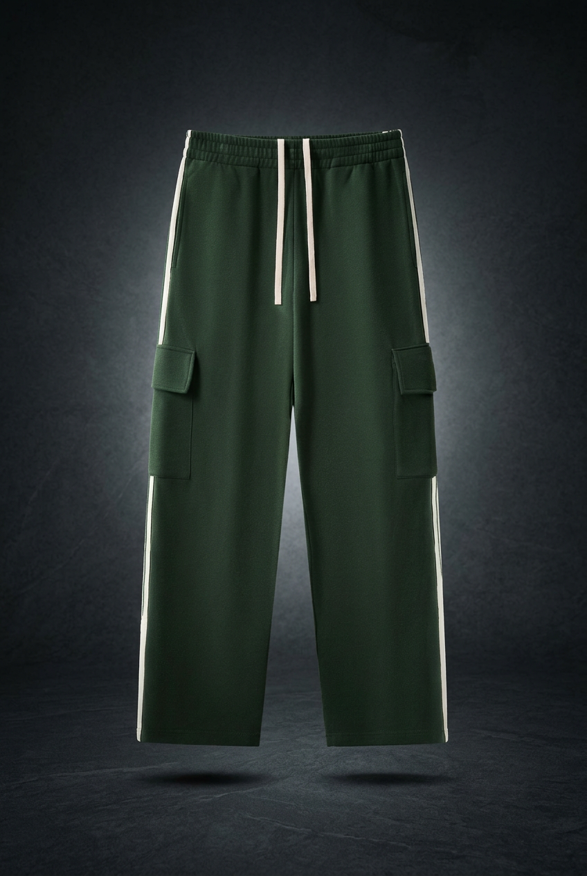 Unisex Side Stripe Straight-Leg Pants