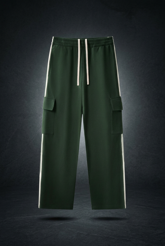 Unisex Side Stripe Straight-Leg Pants
