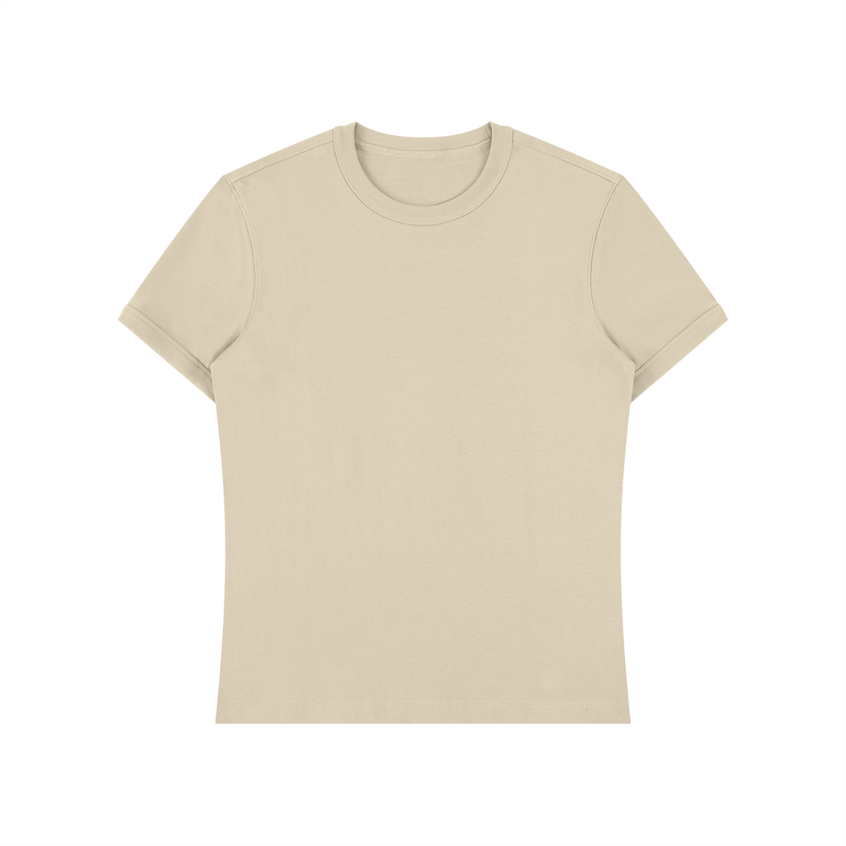 Unisex Slim Fit Cotton Spandex T-Shirt in apricot