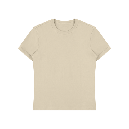 Unisex Slim Fit Cotton Spandex T-Shirt in apricot