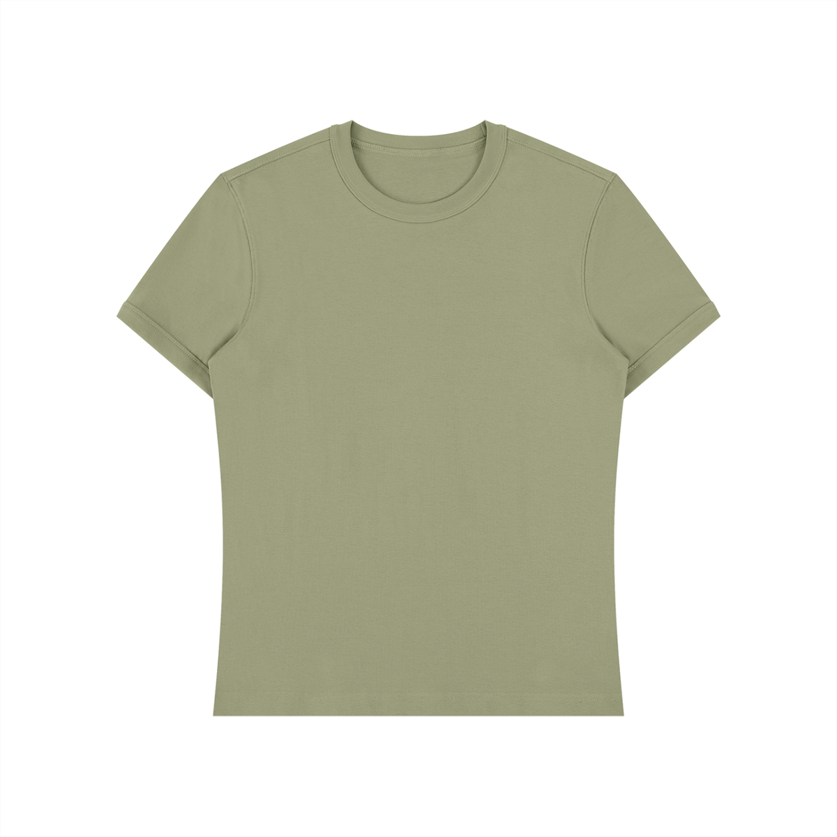 Unisex Slim Fit Cotton Spandex T-Shirt in army green