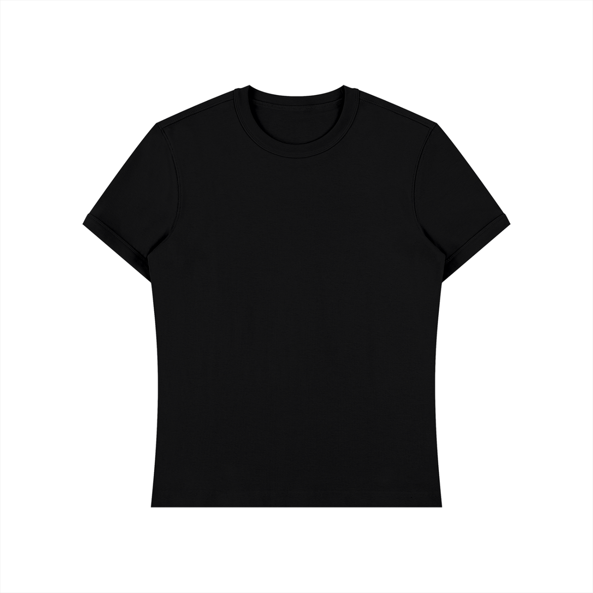 Unisex Slim Fit Cotton Spandex T-Shirt in black