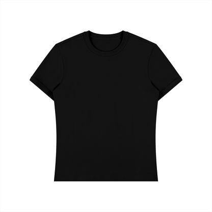 Unisex Slim Fit Cotton Spandex T-Shirt in black