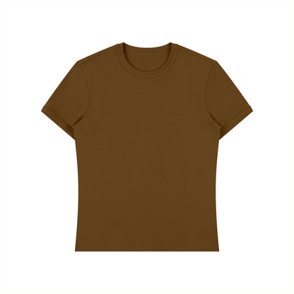 Unisex Slim Fit Cotton Spandex T-Shirt in coffee