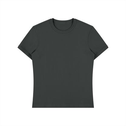 Unisex Slim Fit Cotton Spandex T-Shirt in dark gray