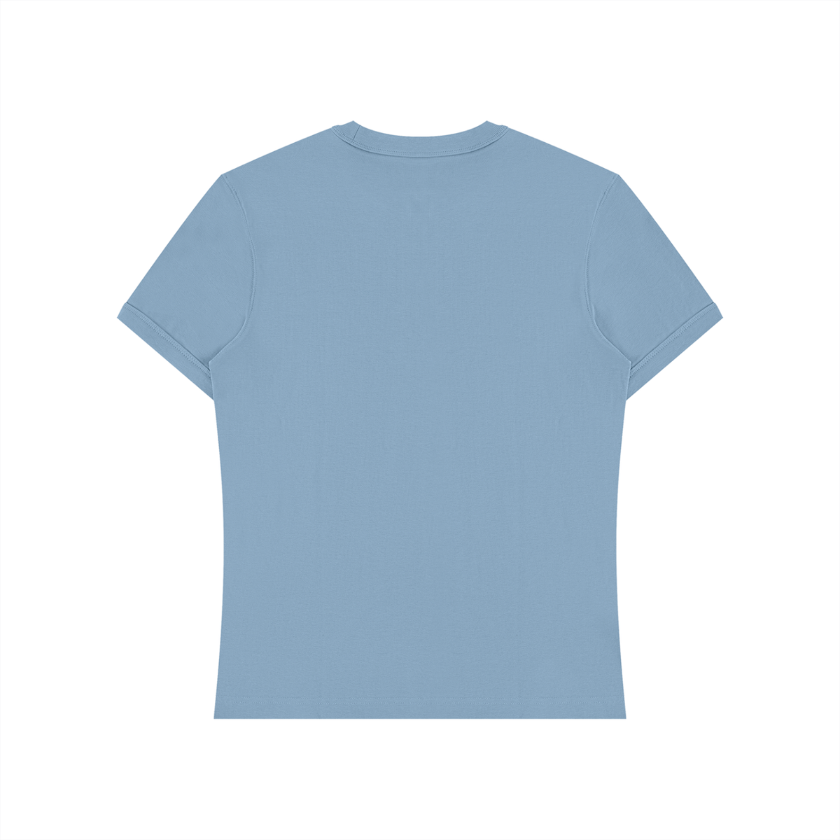 Unisex Slim Fit Cotton Spandex T-Shirt in gray blue, alternate angle