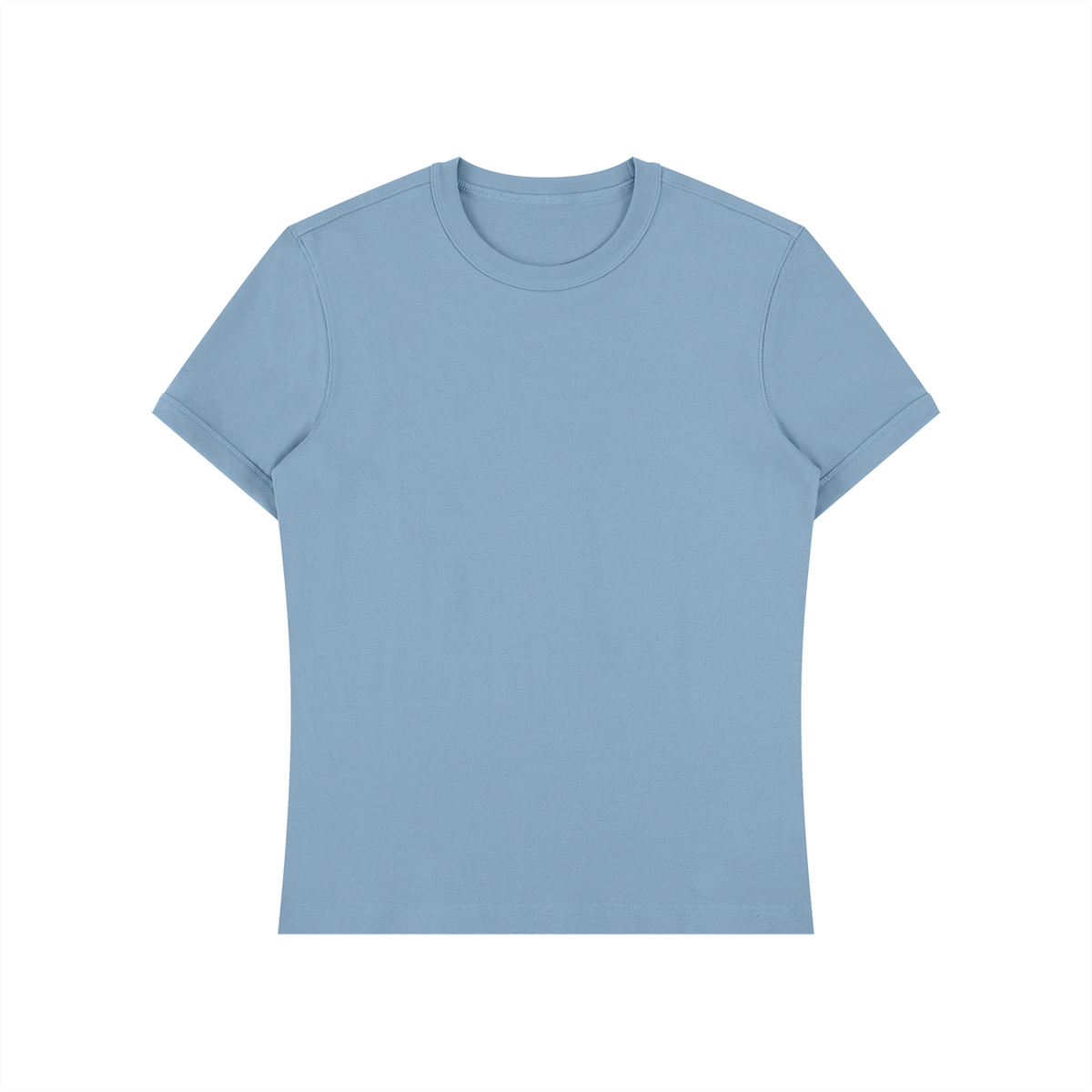Unisex Slim Fit Cotton Spandex T-Shirt in gray blue
