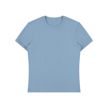 Unisex Slim Fit Cotton Spandex T-Shirt in gray blue