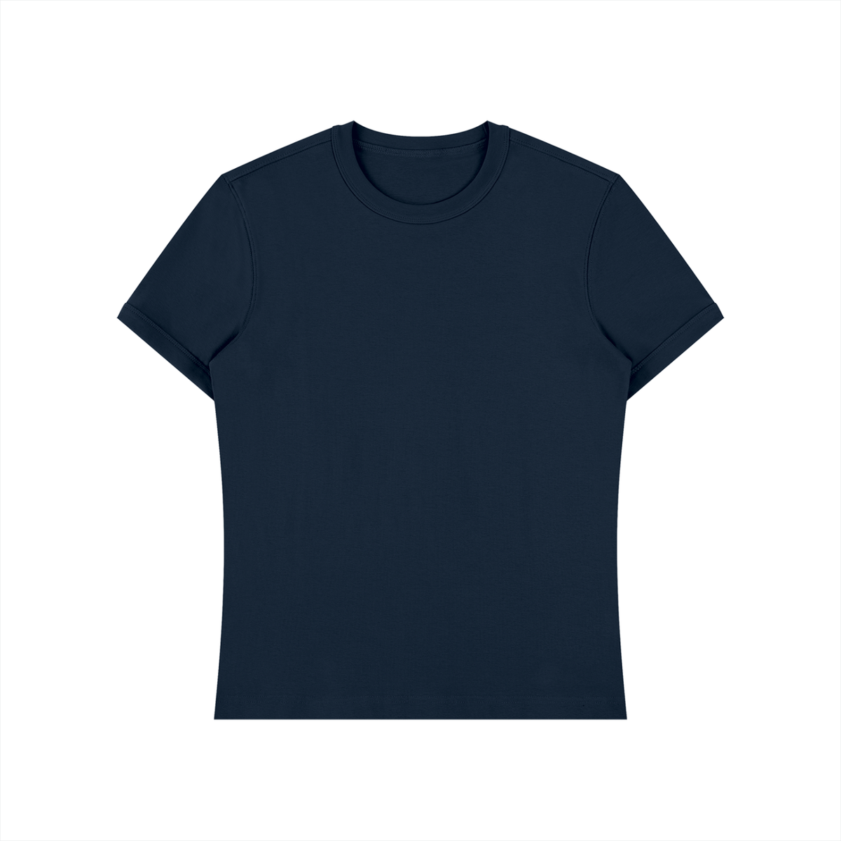 Unisex Slim Fit Cotton Spandex T-Shirt in navy blue