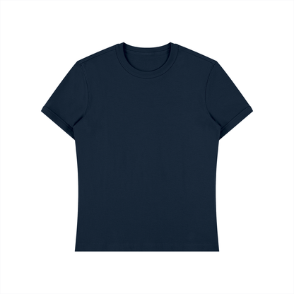 Unisex Slim Fit Cotton Spandex T-Shirt in navy blue