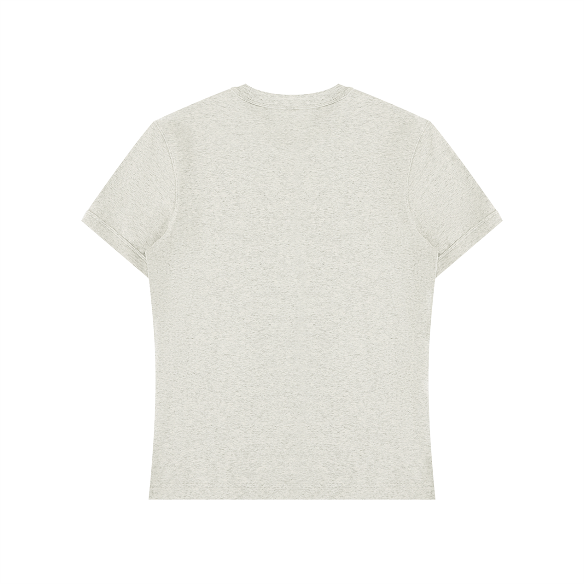 Unisex Slim Fit Cotton Spandex T-Shirt in oat gray, alternate angle