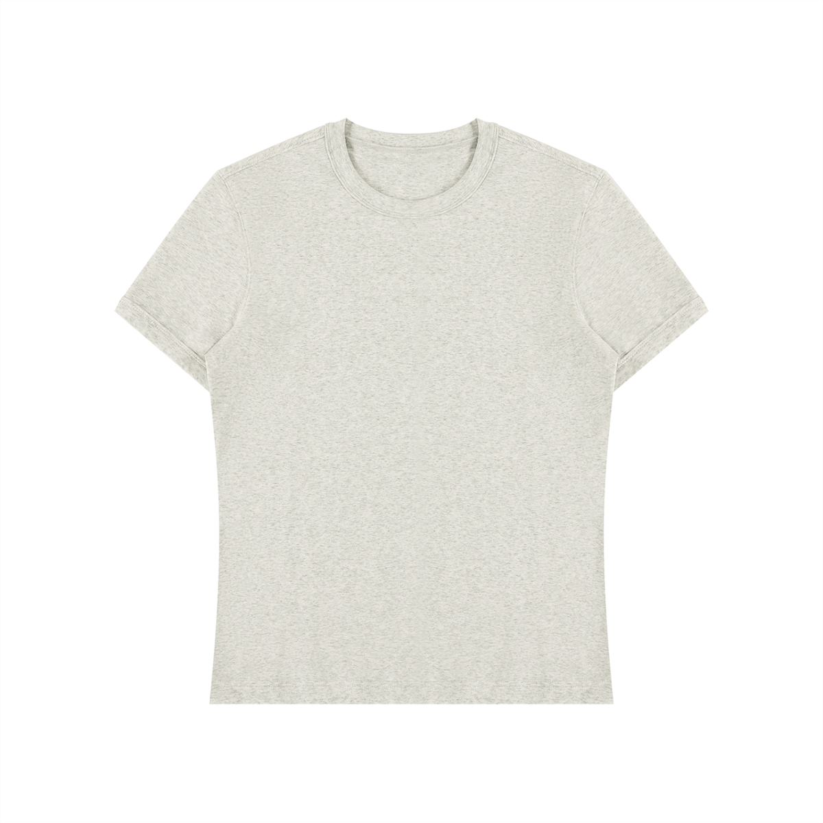 Unisex Slim Fit Cotton Spandex T-Shirt in oat gray