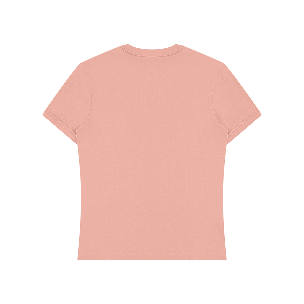 Unisex Slim Fit Cotton Spandex T-Shirt in pink, alternate angle