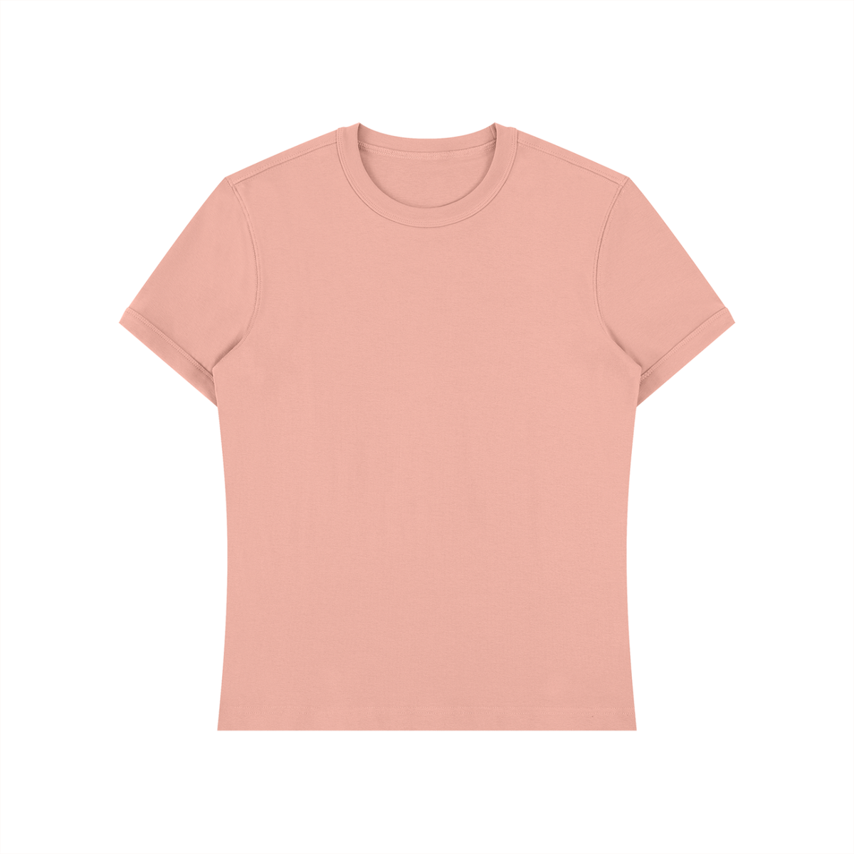 Unisex Slim Fit Cotton Spandex T-Shirt in pink