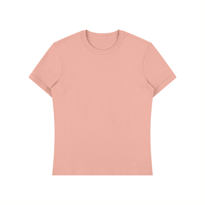 Unisex Slim Fit Cotton Spandex T-Shirt in pink