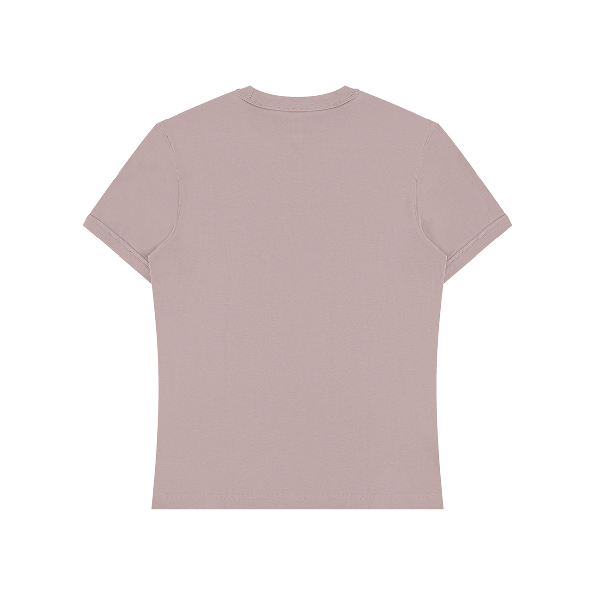 Unisex Slim Fit Cotton Spandex T-Shirt in plum purple, alternate angle